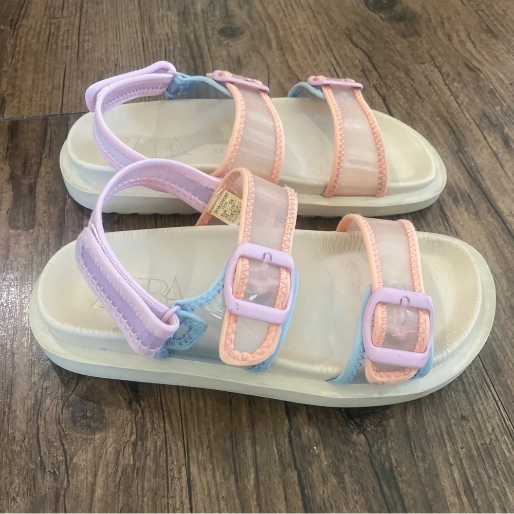 Zara Summer Kids Sandals in Pink and Cream